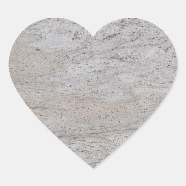 Pegatina de corazón de mármol blanco (Anverso)
