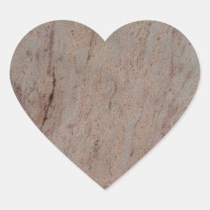 Pegatina de corazón de mármol marrón oxidado