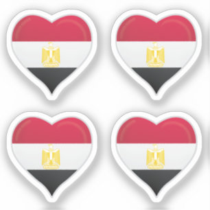 pegatina de corazón de orgullo de bandera de Egipt