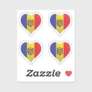Pegatina de corazón de orgullo de la bandera de Mo