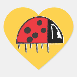 Pegatina de corazón de parásito