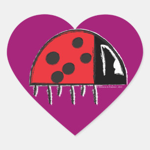 pegatina de corazón de parásito