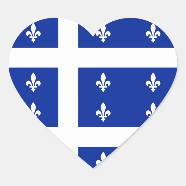 pegatina de corazón de quebec (Anverso)
