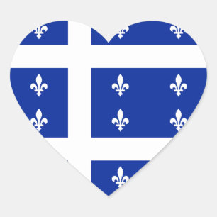 pegatina de corazón de quebec