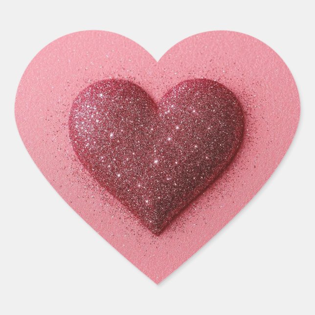 Pegatina de corazón dentro de un corazón. (Anverso)