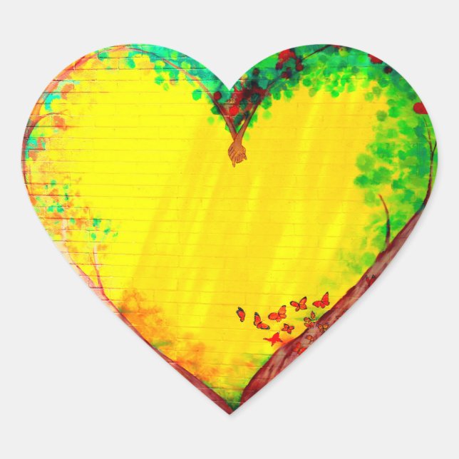 pegatina de corazón dorado (Anverso)