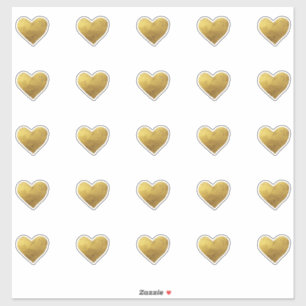 Pegatina de corazón dorado