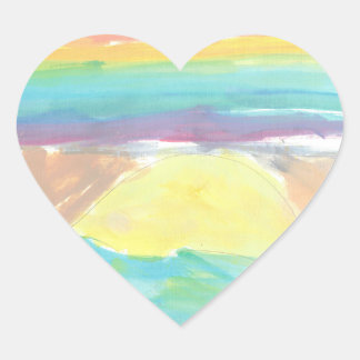 pegatina de corazón estrellado