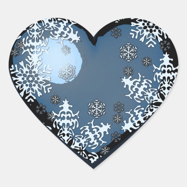 Pegatina de corazón helado (Anverso)