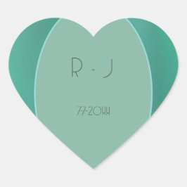 Pegatina de corazón hermoso