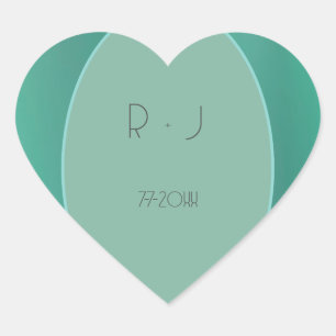 Pegatina de corazón hermoso
