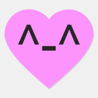 Pegatina de corazón lindo