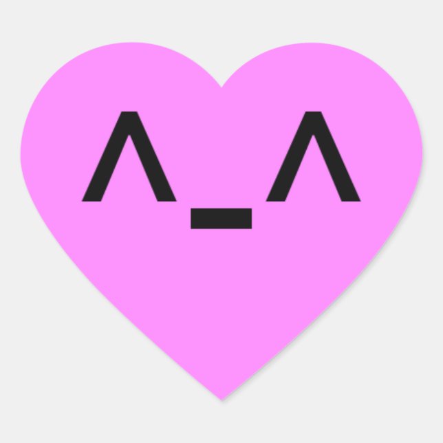 Pegatina de corazón lindo (Anverso)
