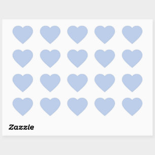 Pegatina de corazón lindo azul cielo suave