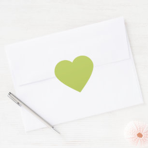 Pegatina de corazón lindo chartreuse suave de moda
