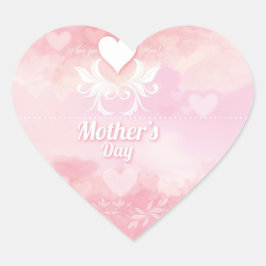 Pegatina de corazón madre