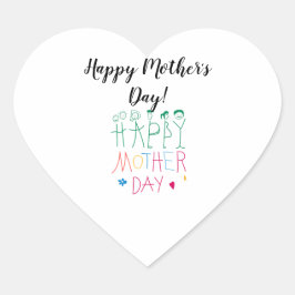 Pegatina de corazón madre