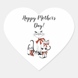 Pegatina de corazón madre