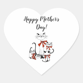 Pegatina de corazón madre