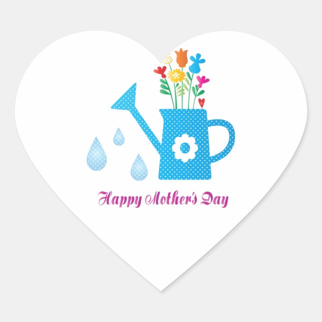Pegatina de corazón madre (Anverso)