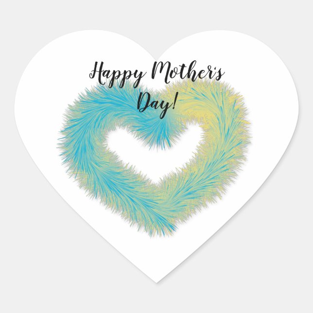 Pegatina de corazón madre (Anverso)