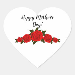 Pegatina de corazón madre