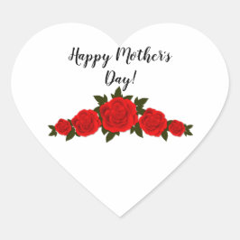 Pegatina de corazón madre