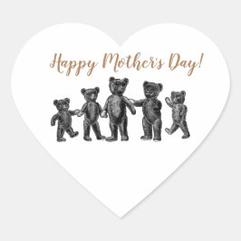 Pegatina de corazón madre