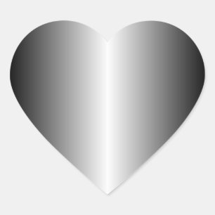 Pegatina de corazón plateado