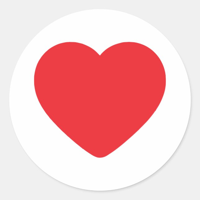 Pegatina de corazón rojo (Anverso)