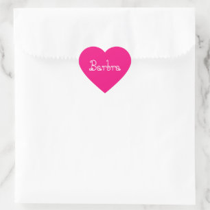 Pegatina de corazón rosado