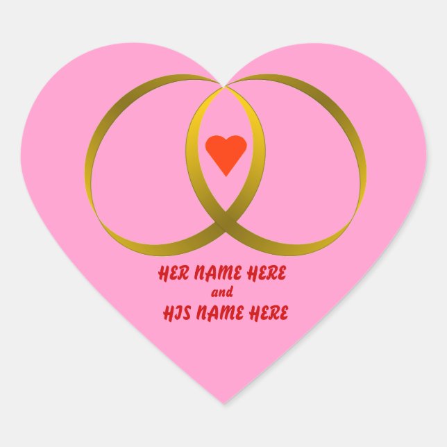 PEGATINA DE CORAZÓN Y ANILLO (Anverso)