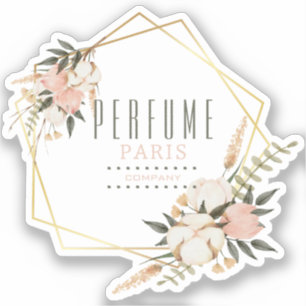 Pegatina de corte de besos con etiqueta floral per