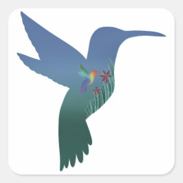 Pegatina de corte de colibrí recursivo