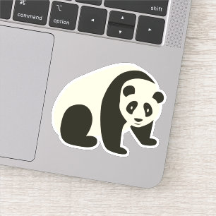 Pegatina de corte de oso panda