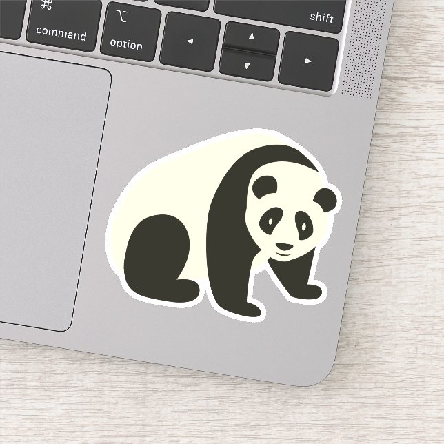 Pegatina de corte de oso panda (Detalle)