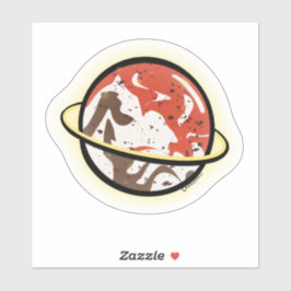 Pegatina de corte de personalizado de planetas