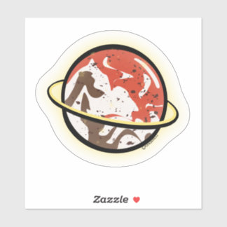 Pegatina de corte de personalizado de planetas