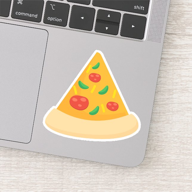 Pegatina de corte de pizza de comida rápida (Detalle)