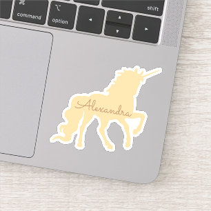 Pegatina de corte de unicornio personalizado