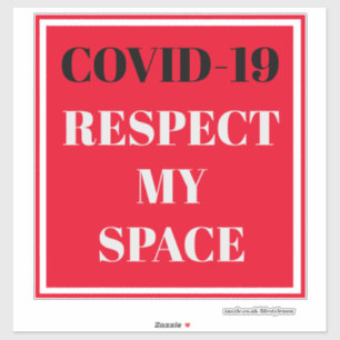 Pegatina de corte de vinilo - COVID-19 Respeto mi 