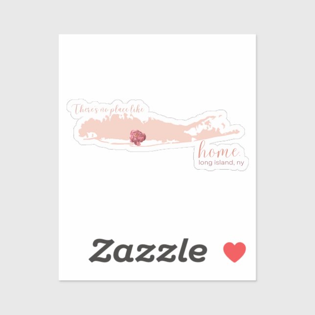 Pegatina de corte Personalizado de Long Island (Hoja)