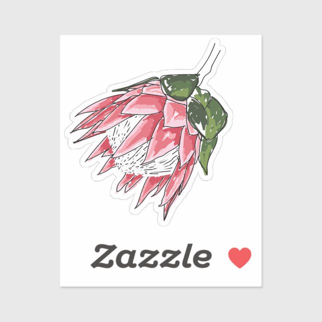 Pegatina de corte Personalizado King Protea II (Hoja)