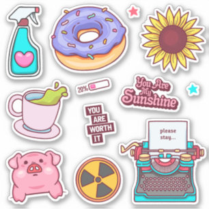 Pegatina De Cosas Cutas