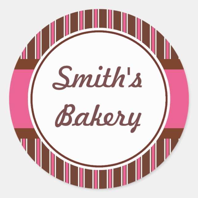 Pegatina de cosecha a rayas personalizado (Anverso)