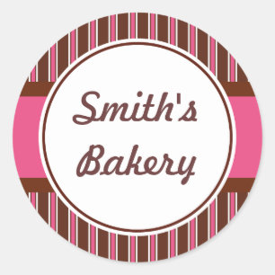 Pegatina de cosecha a rayas personalizado