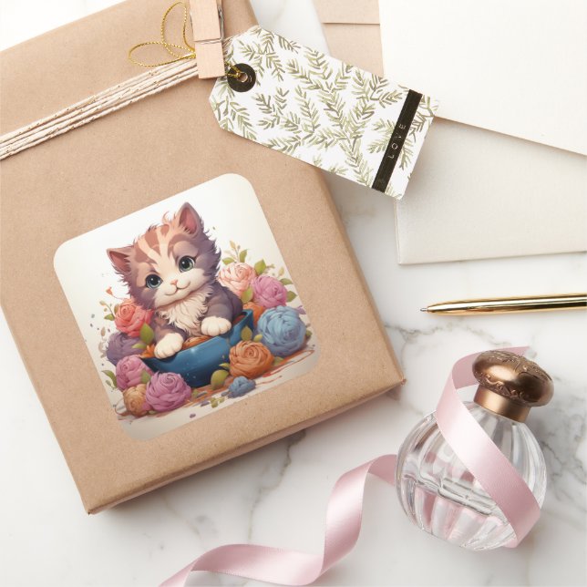 Pegatina de cosecha de gato (Regalar)