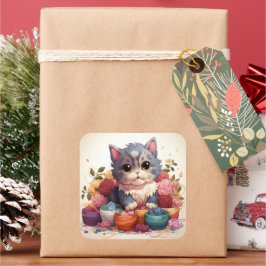 Pegatina de cosecha de gato