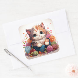 Pegatina de cosecha de gato