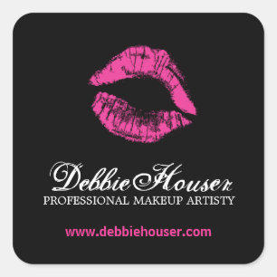 Pegatina de cosméticos de lápiz labial rosa calien